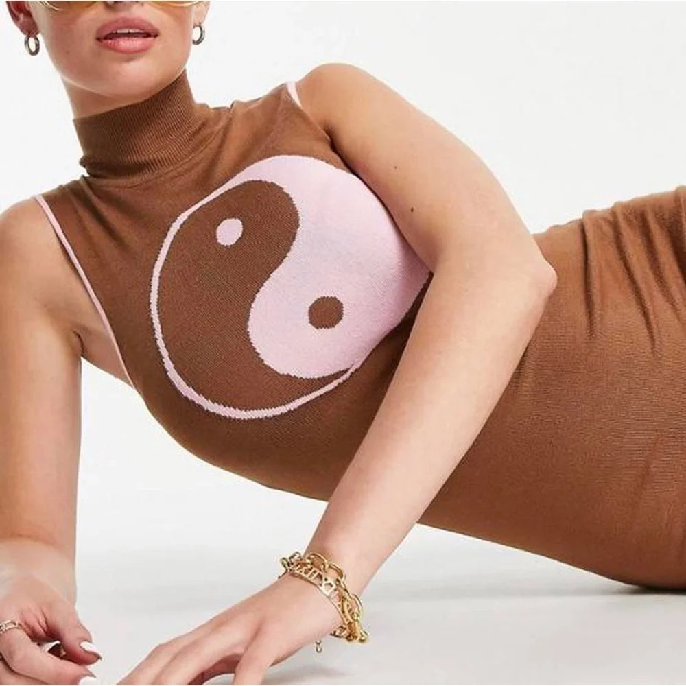 ASOS mock neck sweater dress yin yang - Picture 6 of 9